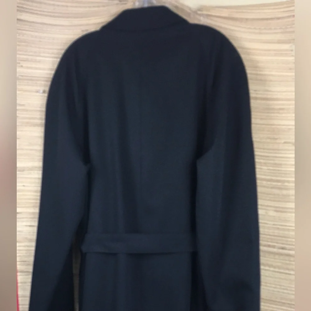 Burberry London Single Breasted Belted 100% Wool Car Trench Coat Size 40R - Picture 11 of 15